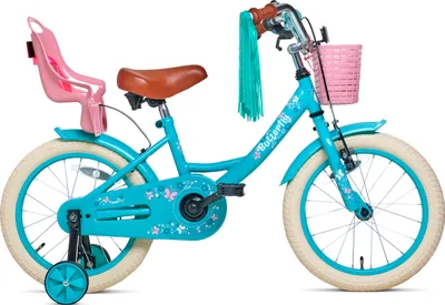 Produktbild von Nogan Butterfly Kinderfahrrad - Mädchenfahrrad - 16 Zoll - Türkis