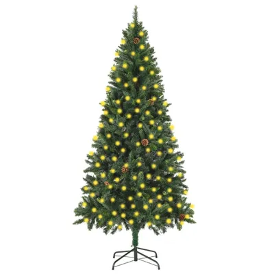 Imagen del producto de El Living Store: Árbol de Navidad artificial con luces y adornos, color verde, 210 cm