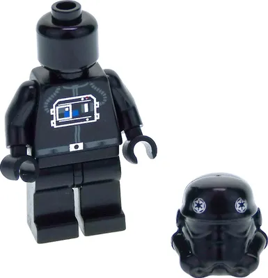 Produktbild von 1x Lego Minifigur Star Wars TIE Fighter Pilot Kopf schwarz 30408p02 sw0035b