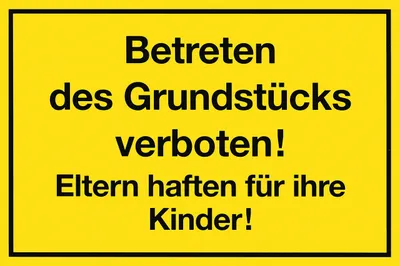 Produktbild von Metafranc Hinweisschild "Betreten des Grundstücks verboten!" - 250 x 150 mm /Beschilderung /Verbotsschild /Zutrittsverbot /Privatgrundstück /Grundstüc