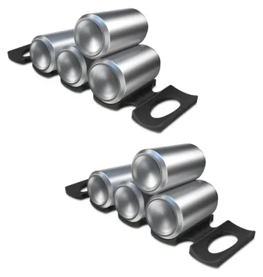 Produktbild von kwmobile 2x Faltbarer Flaschenhalter Kühlschrank Schrank - 31 x 9,5 x 1,0cm - Silikon Flaschenablage Stapelhilfe Set in Schwarz