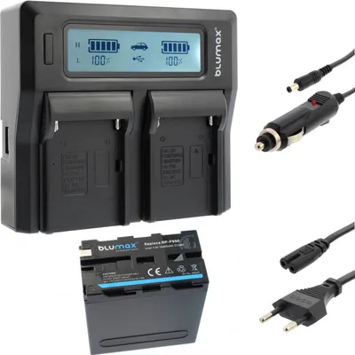 Produktbild von 1x Akku + Lader für Sony NP-F990 NP-F330 F730 F750 F770 F930 F970 10400 mAh