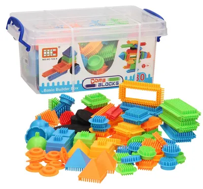 Produktbild von Albatros Hengelsport Bausteinset Bristle Blokken in Aufbewahrungsbox 80-teilig Spielzeug
