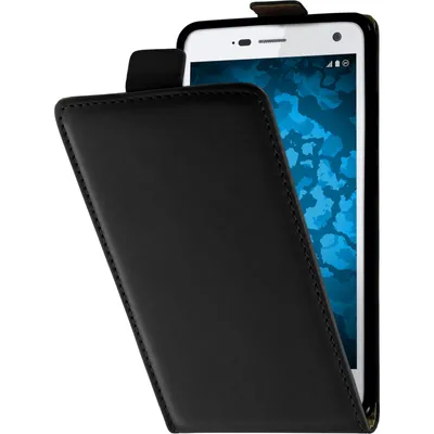 Produktbild von PhoneNatic Kunst-Lederhülle kompatibel mit ZTE Blade L3 - Flip-Case schwarz Cover