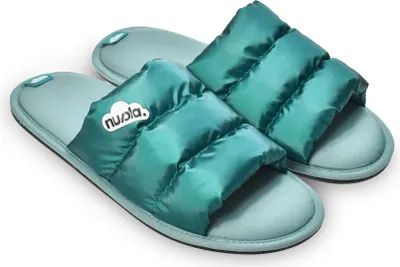 Zdjęcie produktu dla NUVOLA. Kapcie damskie i męskie z antypoślizgową podeszwą, wygodne buty na plażę/basen/miasto, kolor szmaragdowy, rozmiar 36/37 EU – UNZSIN