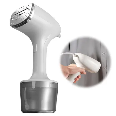 Produktbild von Dampfgarer 1000 W, 260 ml Dampftank, Dampfbürste, Faltenentferner, 10 Sekunden schnelles Aufheizen, geeignet für Zuhause, Büro, Reisen, Weiß