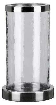 Produktbild von Gilde Windlicht, zylindrisch, "Smoke", Glas, Metall, klar, VE 2, H. 27.5 cm, D. 18 cm 55269 4063387552698