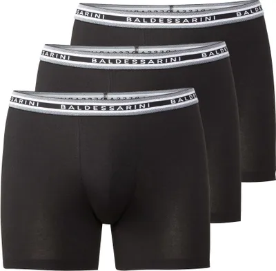 Produktbild von BALDESSARINI Herren Boxershorts, 3er Pack - Cyclists, Unterwäsche, Unterhosen, Baumwolle, Logo Schwarz L