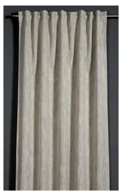 Produktbild von Fertiggardine mit Gardinenband, Blackout Struktur, Natur, 130 x 245 cm, Verdunkelnd, Energiesparend, Schallabsorbierend, Stilvolles Design, Einfache Befestigung