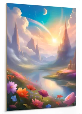 Imagen del producto de Solidchoice - Cuadro "Castillo de Fantasía", 30 x 40 cm