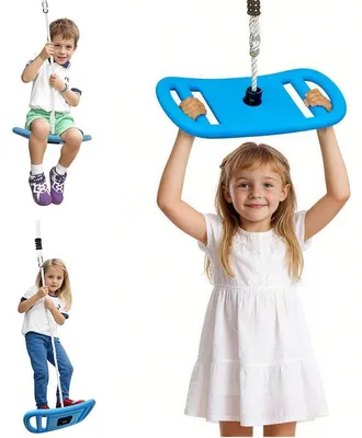 Produktbild von Schaukelsitz Kinder 3-in-1 Schaukel mit Seil Kunststoff Sitz rutschfest 1,5 m Seillänge für Haus Garten Spiel