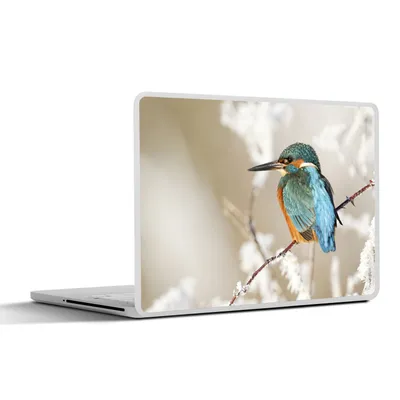Produktbild von MuchoWow® Laptop Aufkleber Sticker Cover Eisvogel - Schnee - Äste 30x21 cm - Sticker für Laptop - Selbstklebend