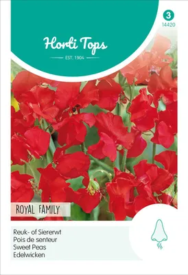 Productafbeelding van Edelwicken Royal Family, scharlakenrood | Bloemzaden van Hortitops