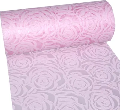 Produktbild von Dekoflor® Tischläufer Rosenmuster - rosa - 300mm - 25m - 56-300-25-14