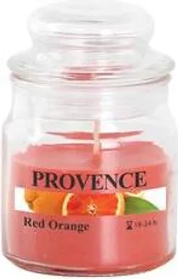 Zdjęcie produktu dla Świeca W Szkle Z Pokrywką 70G, Czerwono-Pomarańczowa