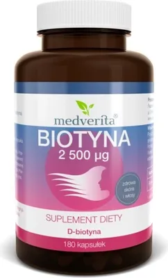 Obrázok produktu pre Medverita Biotin 2500 µg 180 k Hair Haut B7