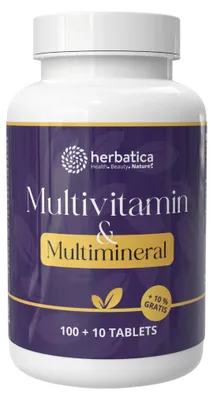 Obrázok produktu pre Multivitamín a Multiminerál - 110 tabliet - Herbatica