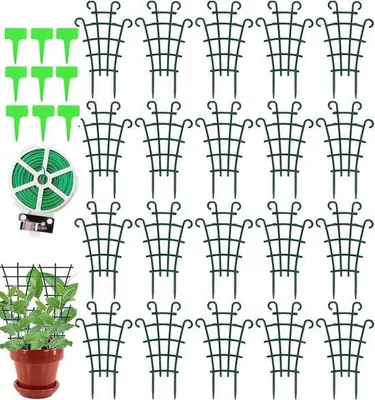Immagine prodotto di Traliccio per piante in vaso - 20 pezzi ausilio per piante d'appartamento - traliccio impilabile - supporti per vasi da fiori - traliccio fai da te - supporto per piante