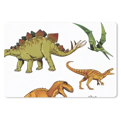 Produktbild von MuchoWow® Mauspad Mousepad Dinosaurier - Zeichnung - Jungen - Kinder 27x18 cm - Mousepads - Maus Mat - Pad - Mausunterlage - Büroartikel - Desk Matten
