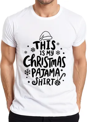 Obrázek produktu pro Tohle je moje vánoční pyžamové tričko Bílý motiv - Vánoce Xmas Christmas Pánské tričko, bílé, 3XL