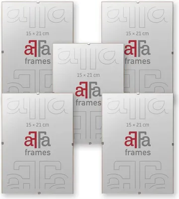 Produktbild von aFFa frames Rahmenloser Bilderhalter | Bilderrahmen | Acrylglas | mit Clips | für Fotos und Poster | Plakatrahmen | Cliprahmen | Posterrahmen |Plexiglas, HDF, 15x21 cm | 1 Packung mit 5