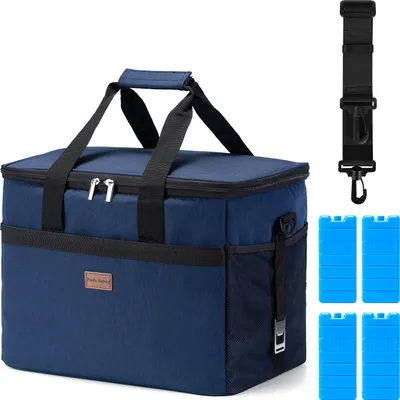 Produktbild von Packaway 4-lagige isolierte Kühltasche – Lunchtasche 30 Liter – Blau