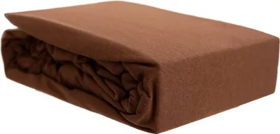 Produktbild von Jersey Spannbettlaken, 100% Baumwolle,  90-100x200 cm + 25 cm Rundumgummizug Braun