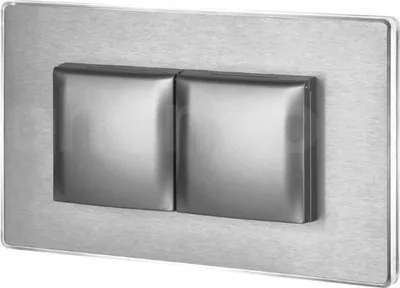 Produktbild von Thebo Einbausteckdose 175026 Edelstahl 2fach mit Deckel Silber