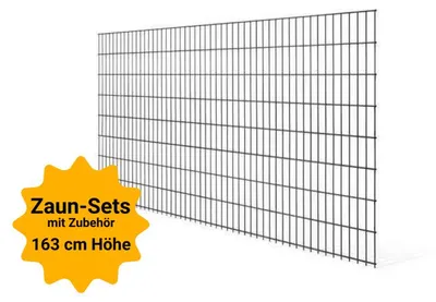 Produktbild von Doppelstabmattenzaun-Set (6/5/6)
