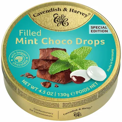 Produktbild von Cavendish & Harvey Mint Choco Filled Drops 130g