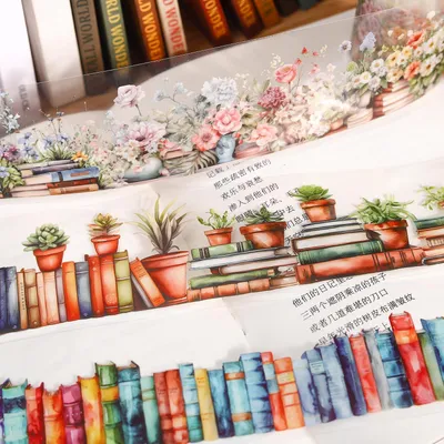 Produktbild von Washi Tape Sticker Set - 3 Rollen PET-Aesthetic Sticker - Für Scrapbook und Tagebuch - Buch-Sticker A
