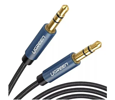 Obrázok produktu pre Ugreen AUX kábel, uhlový, 3,5 mm, 1 m - modrý