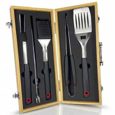 Produktbild von Grillkoffer Grill Set für Männer Geschenk - Grillset Grillbesteck Set für Gasgrill - Grillzubehör Set im Koffer - BBQ Grillwerkzeug Papa barbecue set