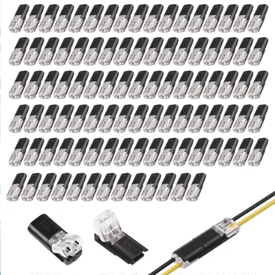 100 Stk. 2-polige wasserdichte Kabelverbinder 12V für 18-22 AWG