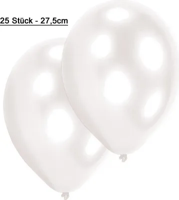 Produktbild von Amscan INT995467, Spielzeugballon, Latex, Weiß, 6 Stück(e)