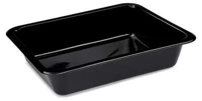 Produktbild von 50x Siegelschalen Menüschalen ungeteilt 22,7 x 17,8 x 4 cm schwarz 1100ml