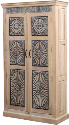 Produktbild von Abilene Kleiderschrank – Massives Teakholz, 183 cm, handgefertigt