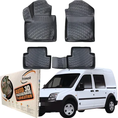 Produktbild von Trimak Autofußmatten kompatibel mit FORD Transit Connect 1.Gen (2003-2012) Auto Allwetter Gummimatten
