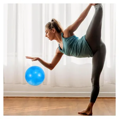 Produktbild von Kleiner Pilatesball 25 cm rutschfest aus PVC für Heimfitness und Balance-Training in Blau