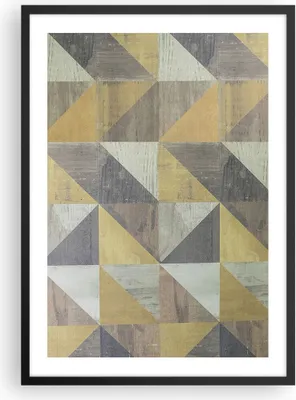 Produktbild von Gerahmtes Poster - Schwarzer Rahmen - Abstraktion Geometrisch Dreiecke - 50x70 cm - Wand Bild - Wanddeko - Wandbilder - Kunstposter - Wandposter - Bilderrahmen - Bilder - Kunstdruck - P2BPA50x70-4884