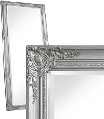 Image de Miroir mural LC Home « Baroque » argenté, env. 180 x 80 cm, avec bords biseautés, style antique
