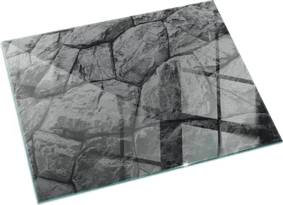 Produktbild von Naturstein-Muster – Glasbodenplatte für – Kaminofen – Kaminplatte Glas – Schutzglas – Funkenschutzplatte –Glasbodenplatte Feuerfeste – Hitzeschutzplatte – Bodenschutz aus Glas – 120x80 cm