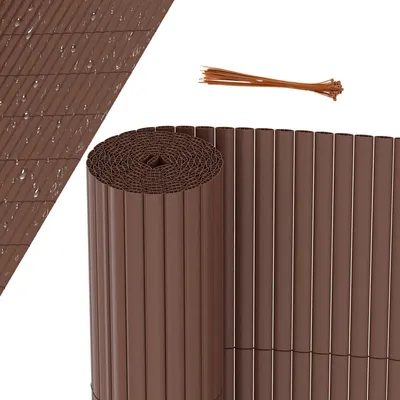 Produktbild von Jopassy PVC Sichtschutzmatte Sichtschutzzaun Balkon Windschutz Sichtschutz für Zaun Braun 160x700cm