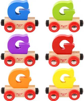 Produktbild von Bigjigs Rail Wagon Holzschienenbahn - Buchstabe G