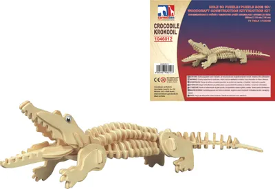 Produktbild von Holz 3D Puzzle - Krokodil