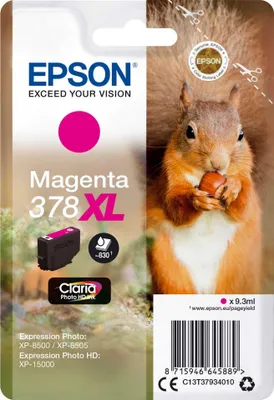 Produktbild von Epson Tintenpatrone magenta Claria Photo HD 378 XL    T 3793