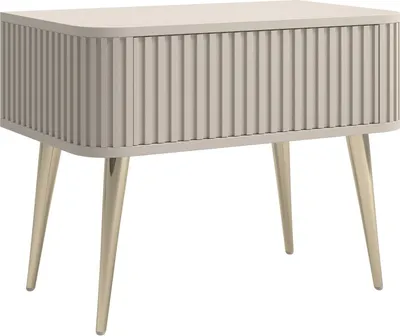 Produktbild von Selsey Ovarlo - Nachttisch mit Schublade, Greige, 63 cm