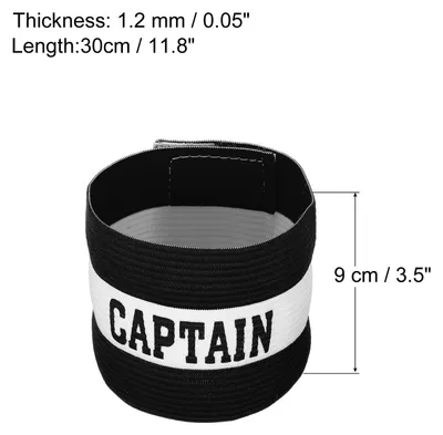 Produktbild von Kapit?nsarmband elastisch Armband fš¹r Fu?ballteamschulung Schwarz
