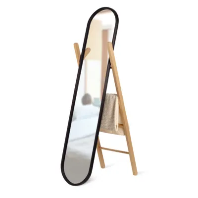 Obrázek produktu pro UMBRA HUB FLOOR MIRROR Stojací zrcadlo Šatní zrcadlo Zrcadlo černé 358375-045