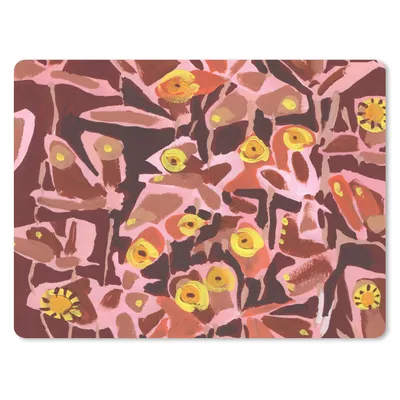 Produktbild von MuchoWow® Mauspad Mousepad Braun - Retro - Schmetterlinge - Tiere - Hippie 23x19 cm - Mousepads - Maus Mat - Pad - Mausunterlage - Schreibtischunterlage - Mauspad